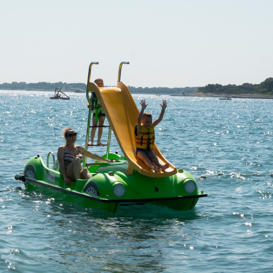 Family on Pedal Boat